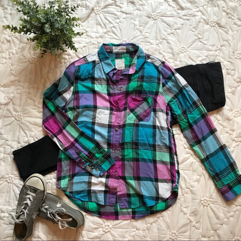 American Eagle Vintage Boyfriend Flannel